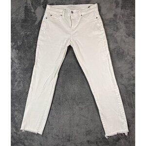 7 Seven for All Mankind White Raw Hem Size 30 Beachy Boho Jeans White